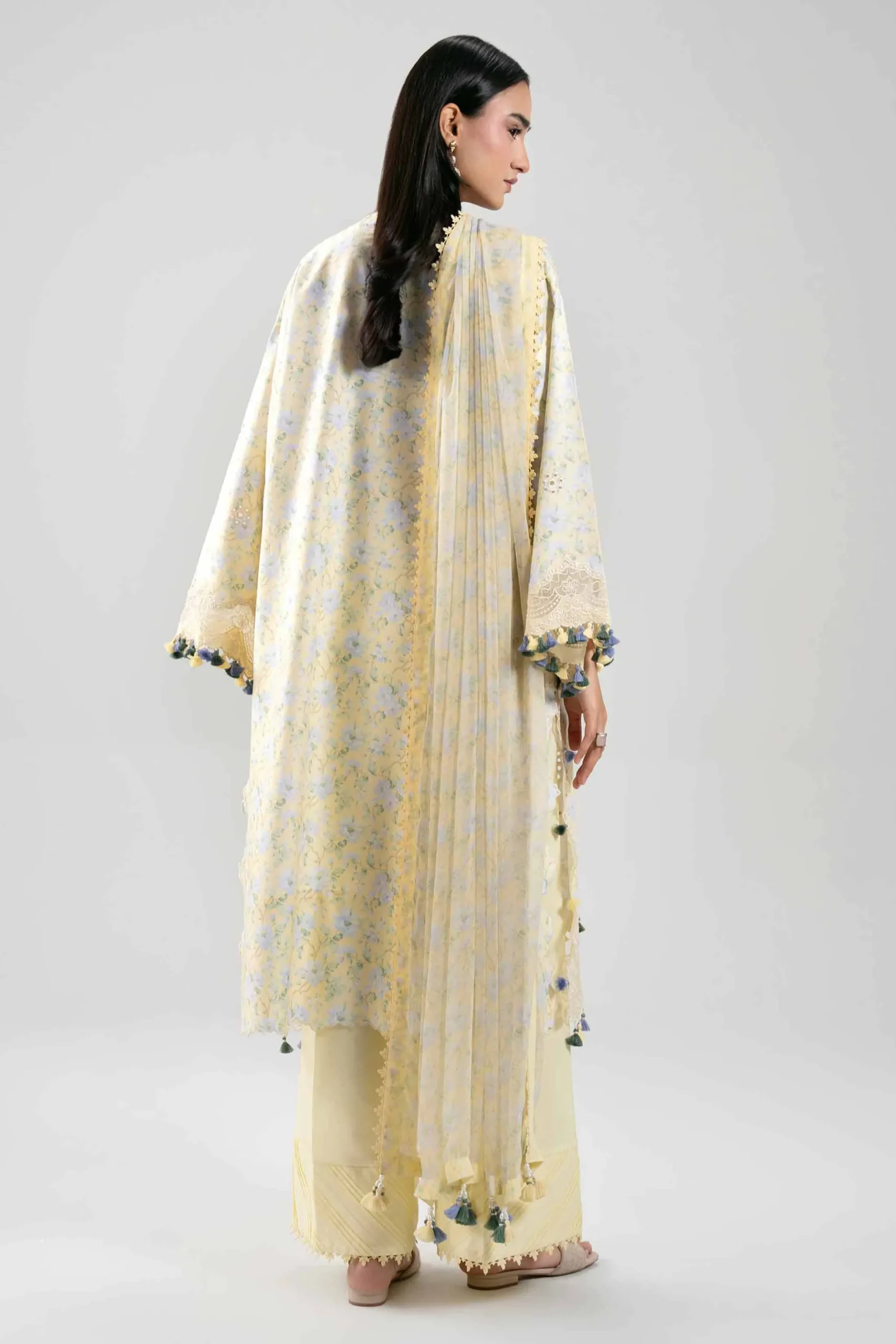 3 Piece - Digital Printed Embroidered Suit - 42601396