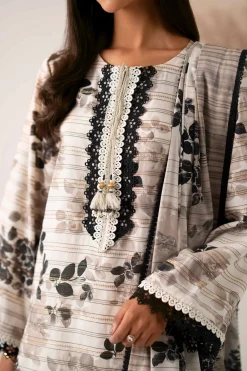 3 Piece - Digital Printed Embroidered Suit - 42502610
