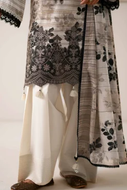 3 Piece - Digital Printed Embroidered Suit - 42502610