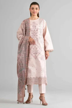 3 Piece - Digital Printed Embroidered Suit - 42601732