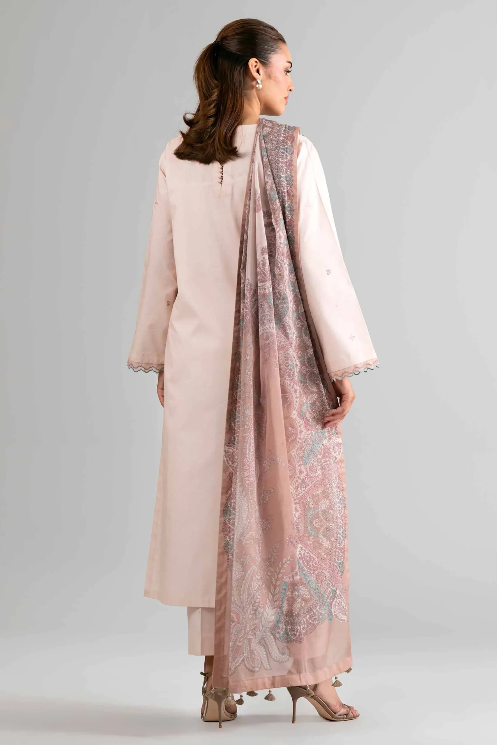 3 Piece - Digital Printed Embroidered Suit - 42601732