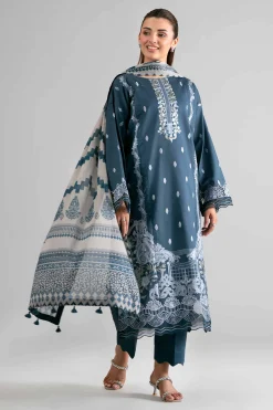 3 Piece - Digital Printed Embroidered Suit - 42601731