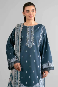 3 Piece - Digital Printed Embroidered Suit - 42601731