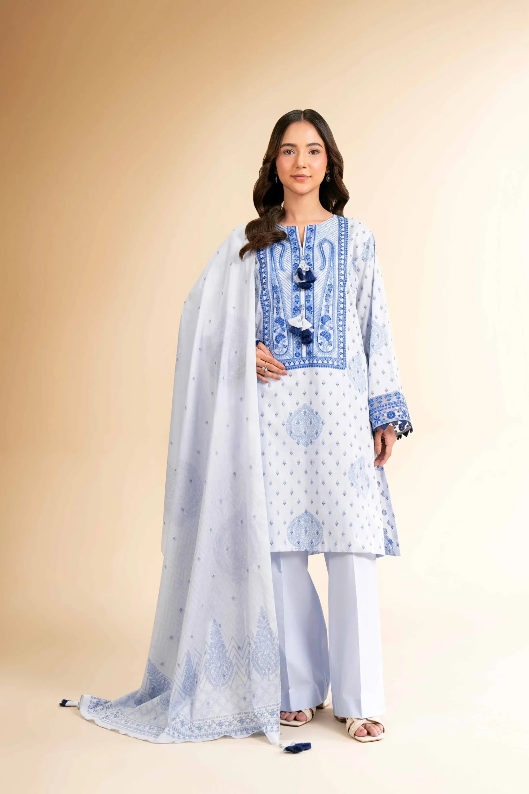 3 Piece - Digital Printed Embroidered Suit - 42501633