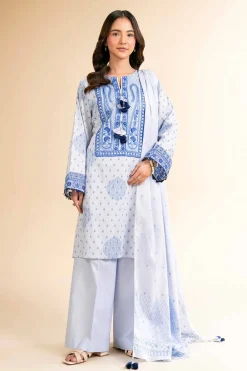 3 Piece - Digital Printed Embroidered Suit - 42501633