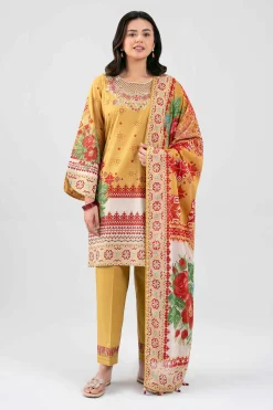 3 Piece - Digital Printed Embroidered Suit - 42601455