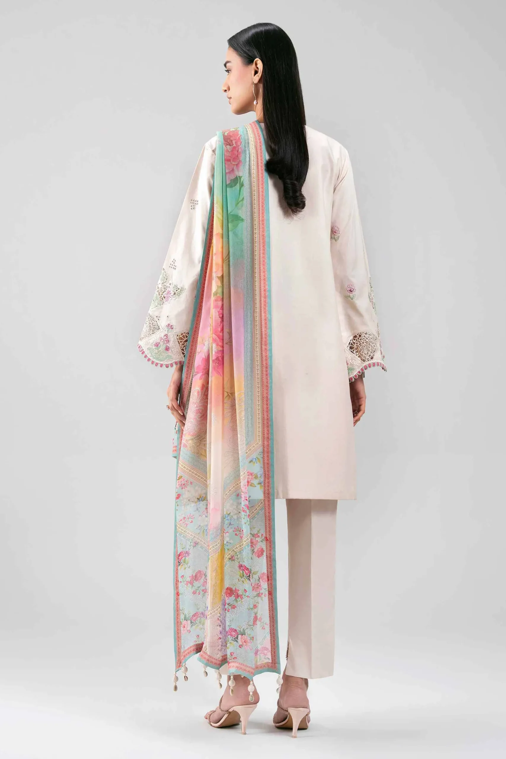 3 Piece - Digital Printed Embroidered Suit - 42601287