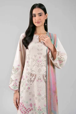 3 Piece - Digital Printed Embroidered Suit - 42601287
