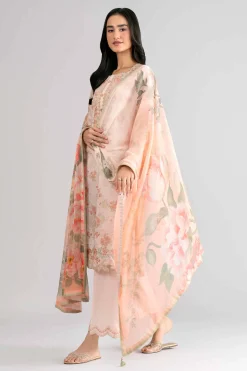 3 Piece - Digital Printed Embroidered Suit - 42601741