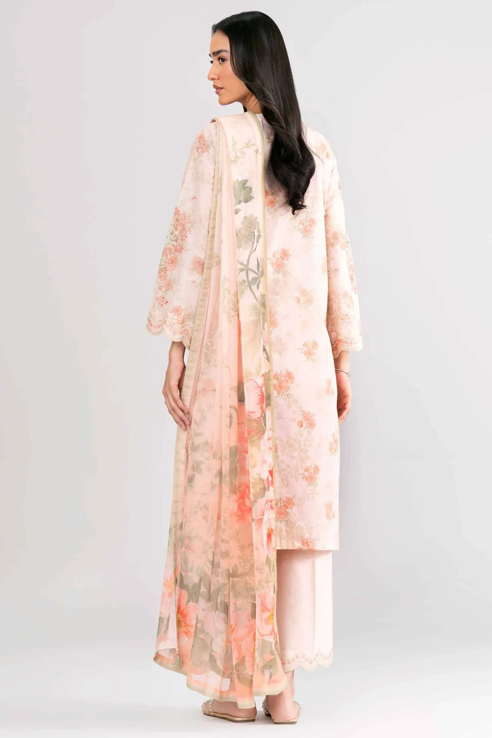 3 Piece - Digital Printed Embroidered Suit - 42601741