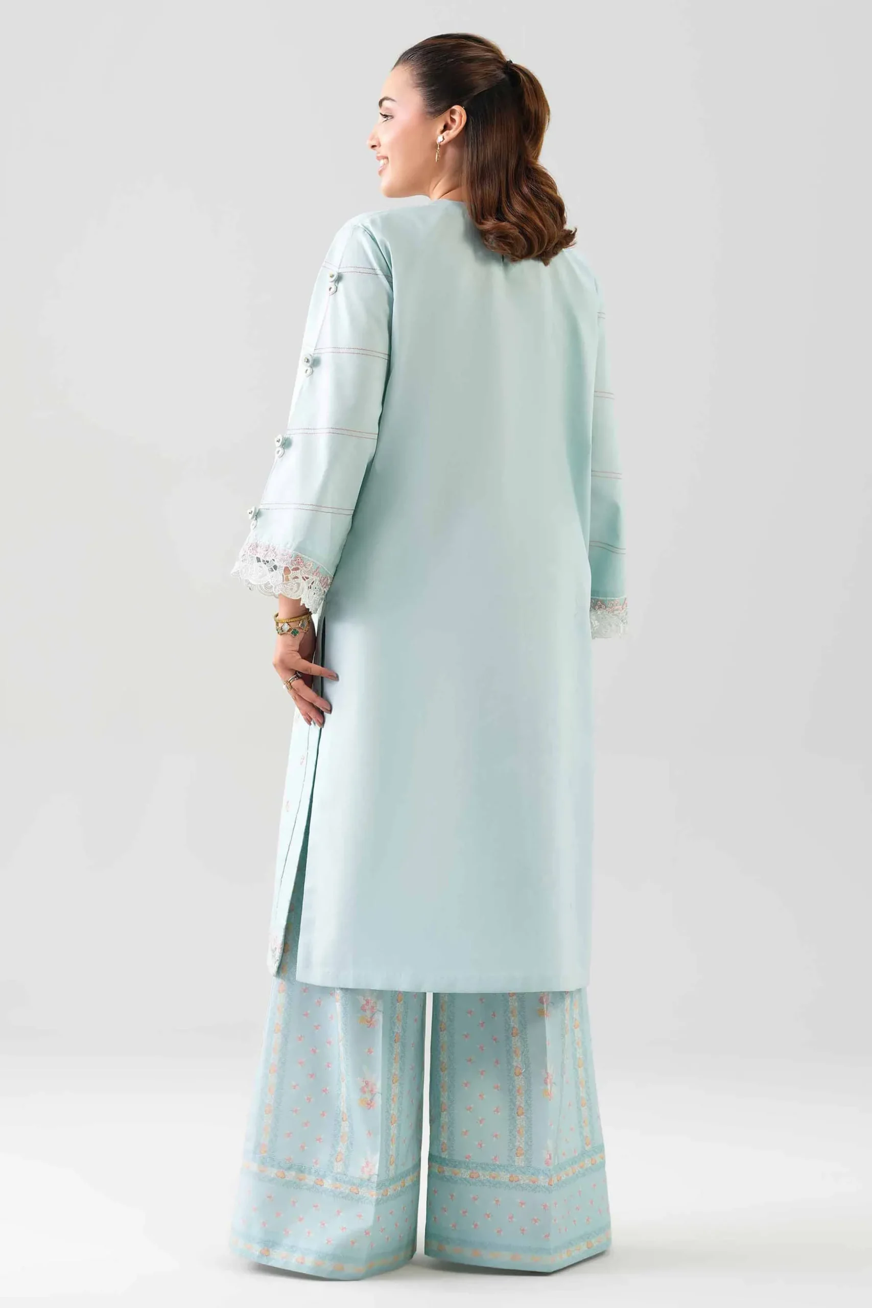 2 Piece - Digital Printed Embroidered Suit - 42601087