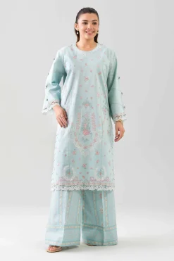 2 Piece - Digital Printed Embroidered Suit - 42601087