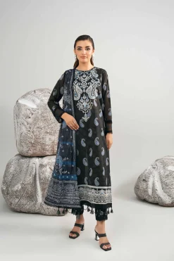 3 Piece - Digital Printed Embroidered Suit - 42502044