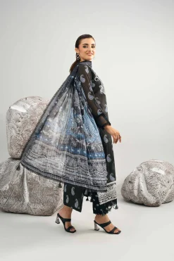 3 Piece - Digital Printed Embroidered Suit - 42502044