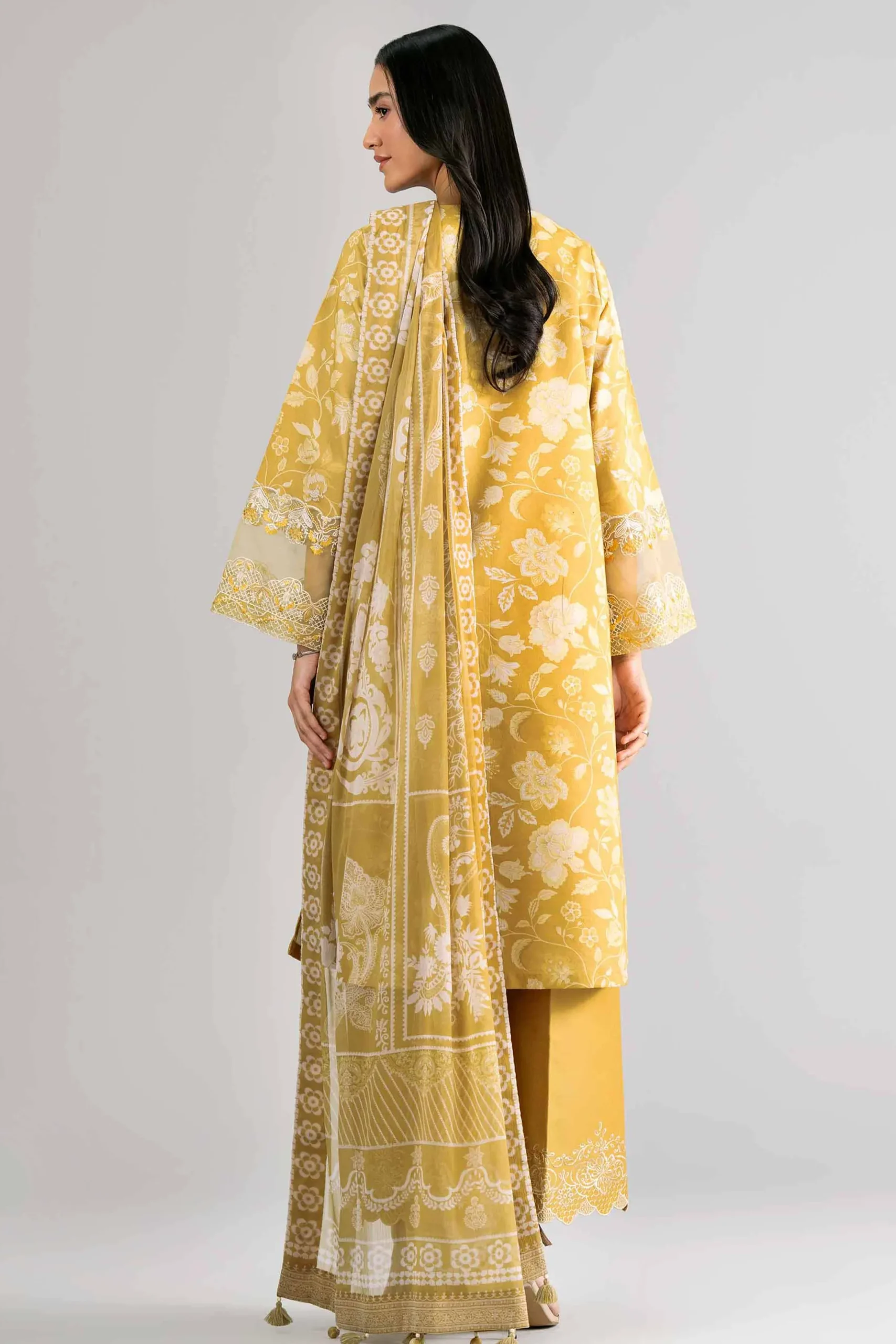 3 Piece - Digital Printed Embroidered Suit - 42601745