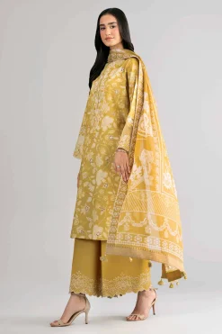 3 Piece - Digital Printed Embroidered Suit - 42601745
