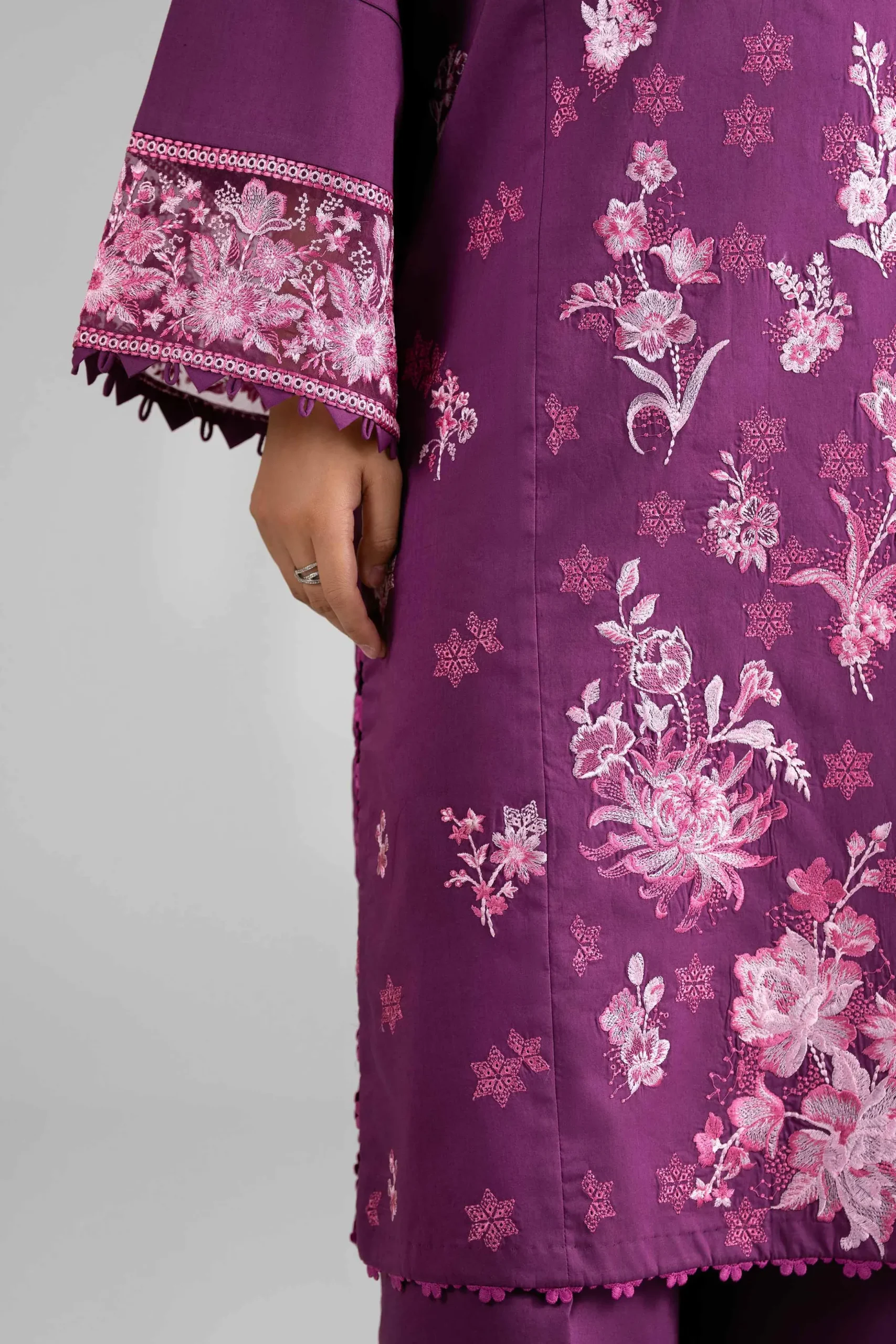 3 Piece - Digital Printed Embroidered Suit - 42601707