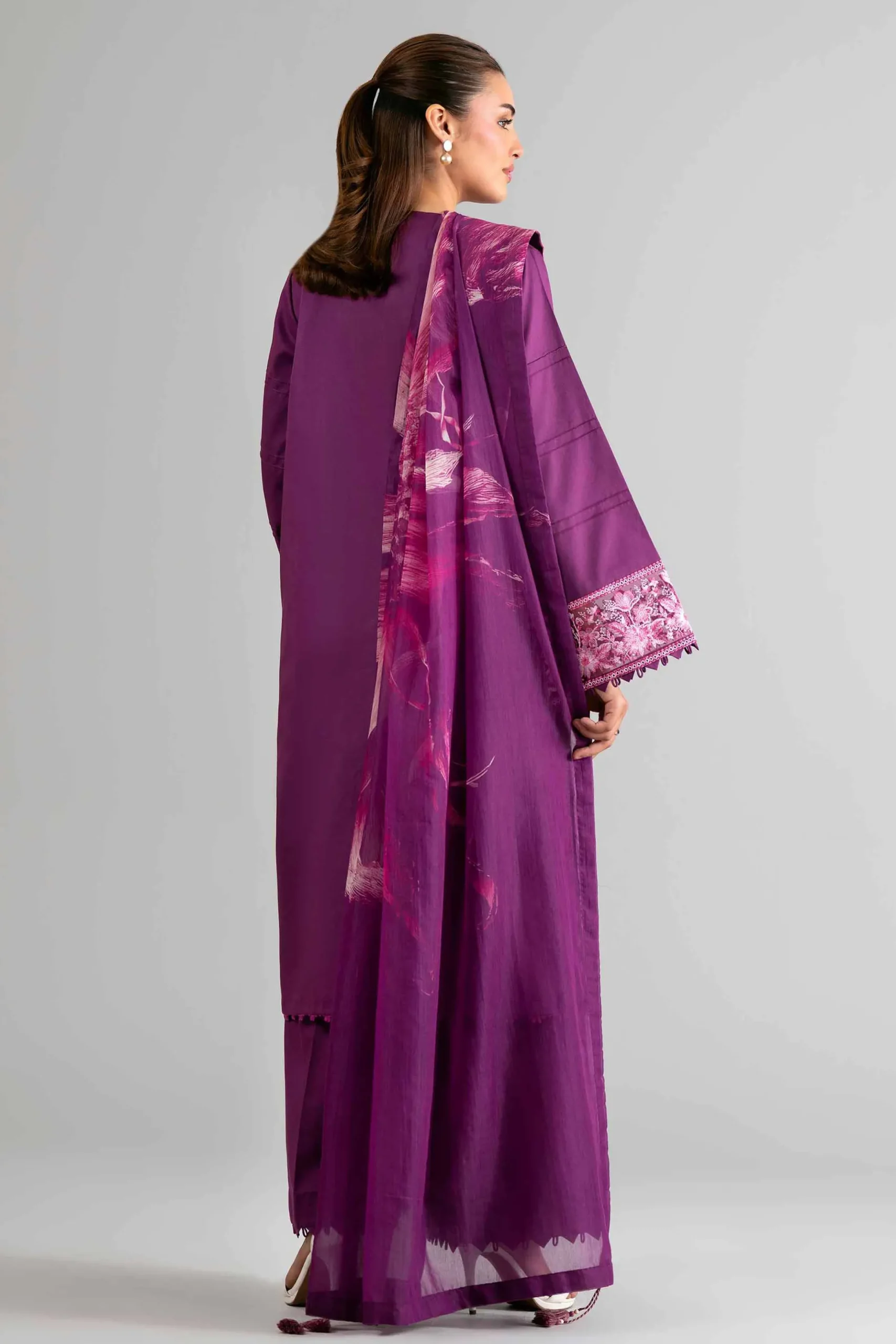 3 Piece - Digital Printed Embroidered Suit - 42601707