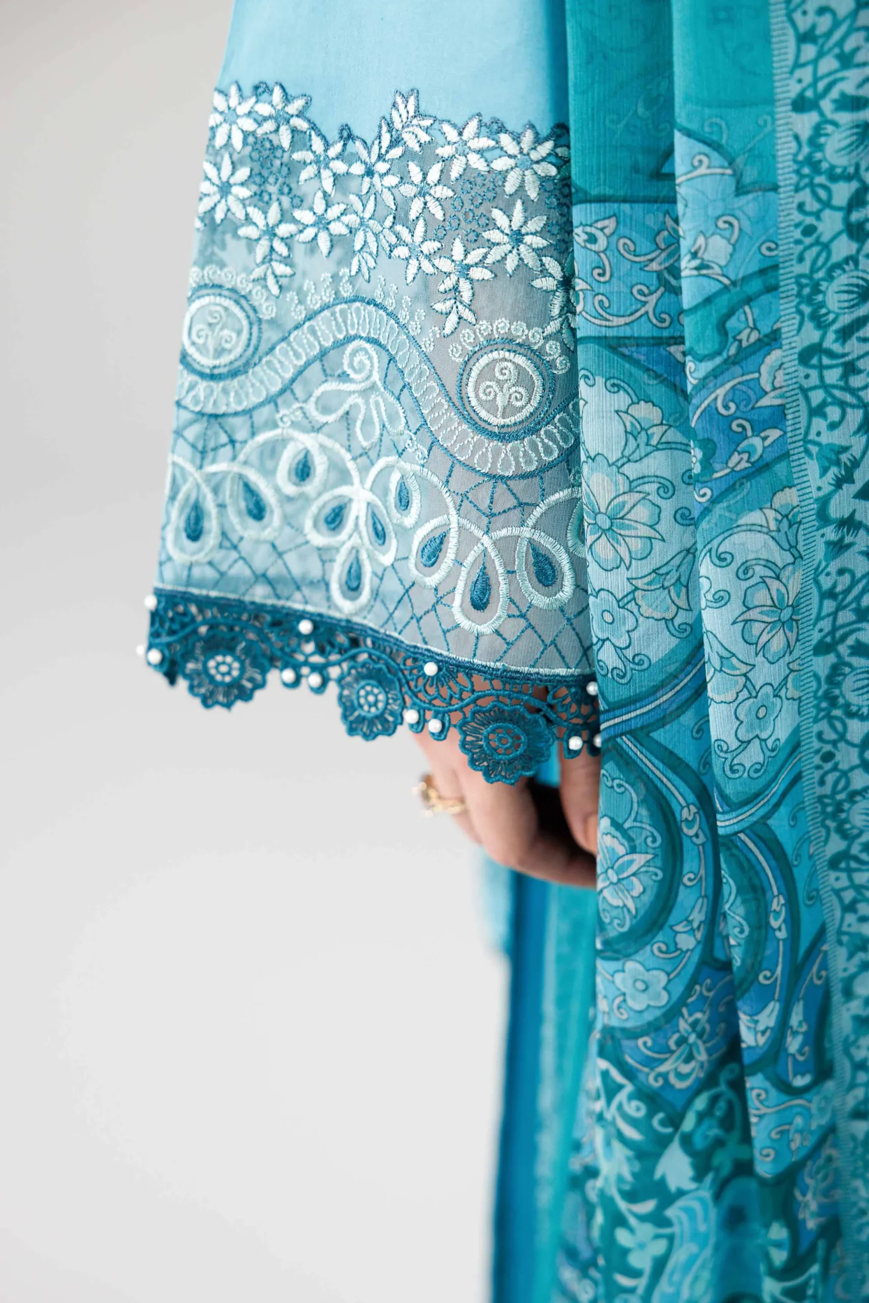 3 Piece - Digital Printed Embroidered Suit - 42601831