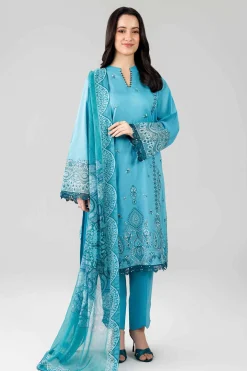 3 Piece - Digital Printed Embroidered Suit - 42601831