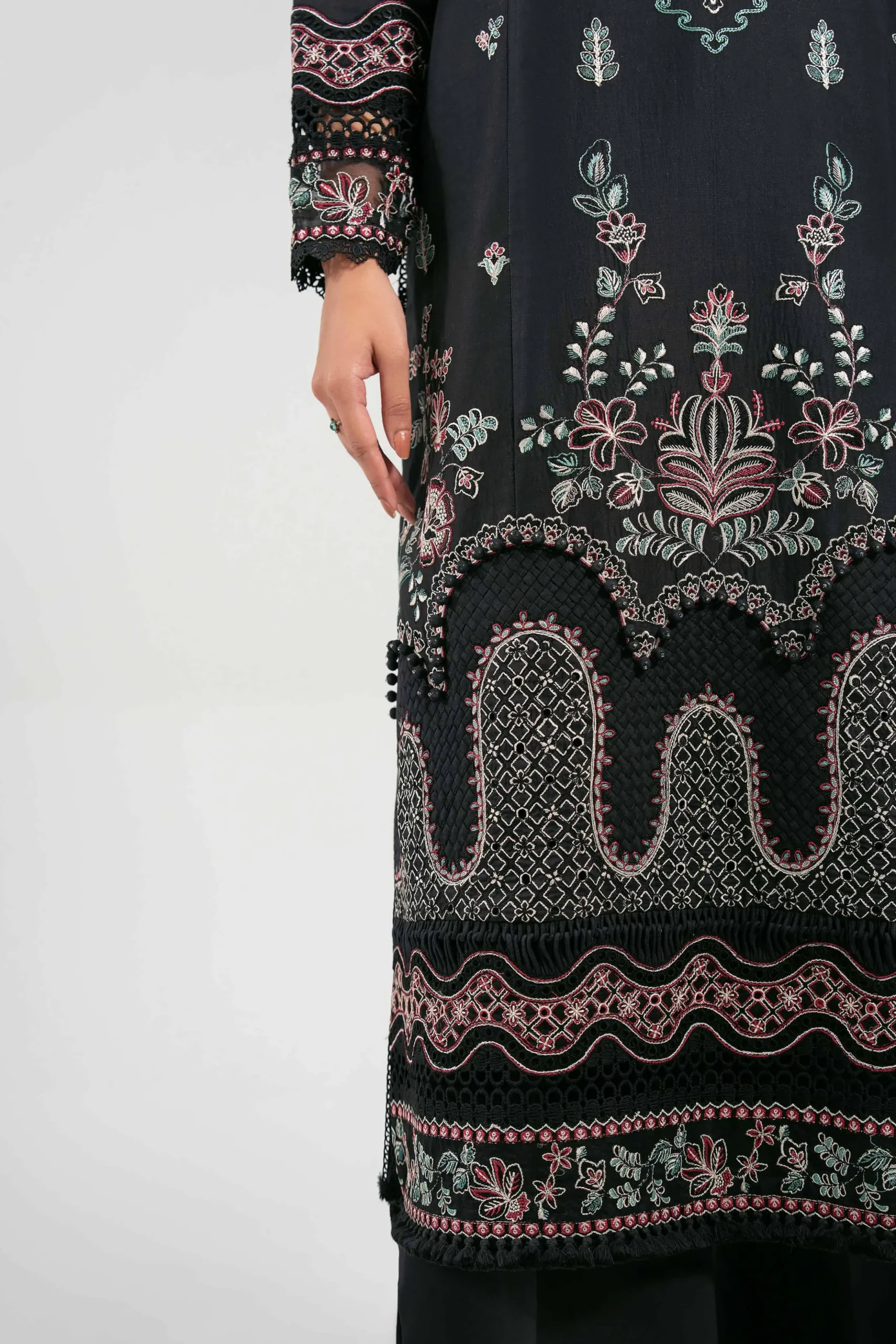 3 Piece - Digital Printed Embroidered Suit - 42601319
