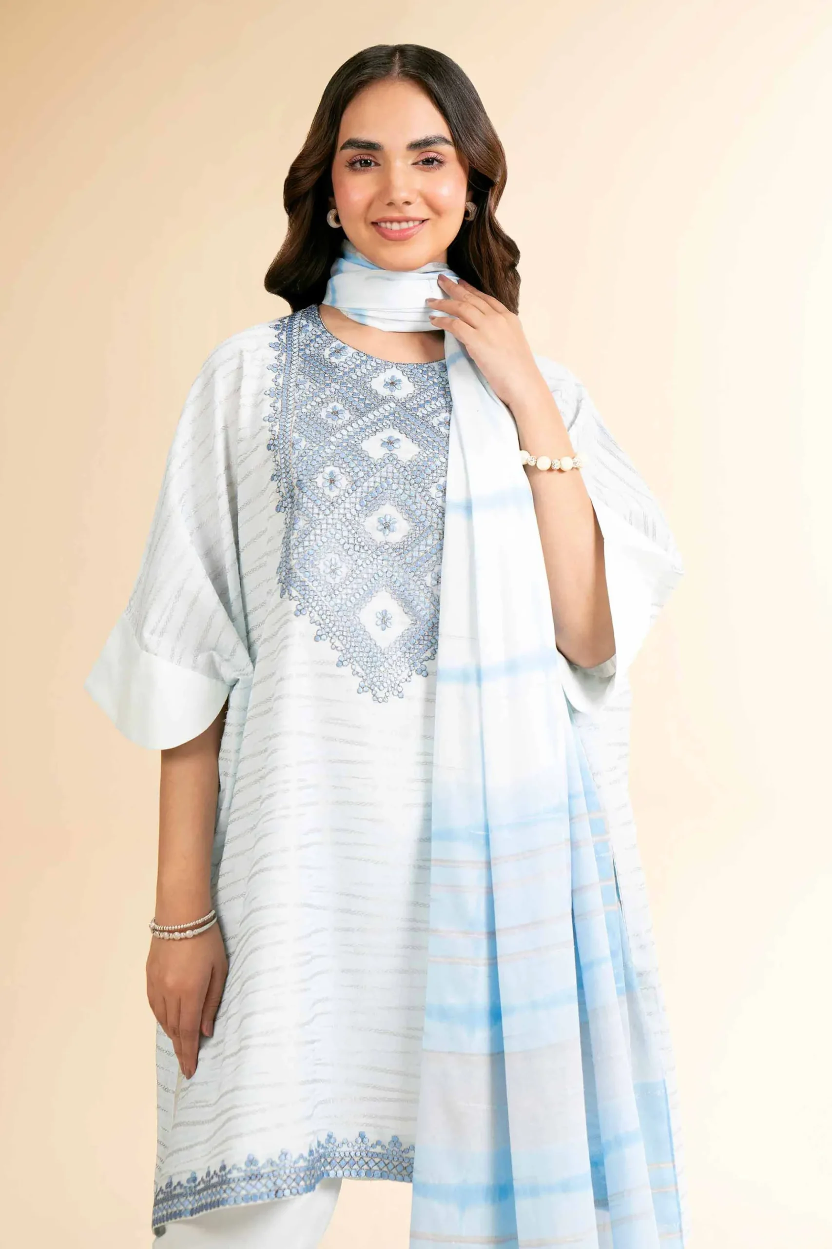 3 Piece - Digital Printed Embroidered Suit - 42501636
