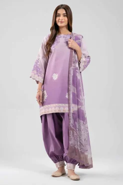 3 Piece - Digital Printed Embroidered Suit - 42601216