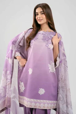 3 Piece - Digital Printed Embroidered Suit - 42601216
