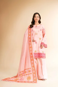 3 Piece - Digital Printed Embroidered Suit - 42501631