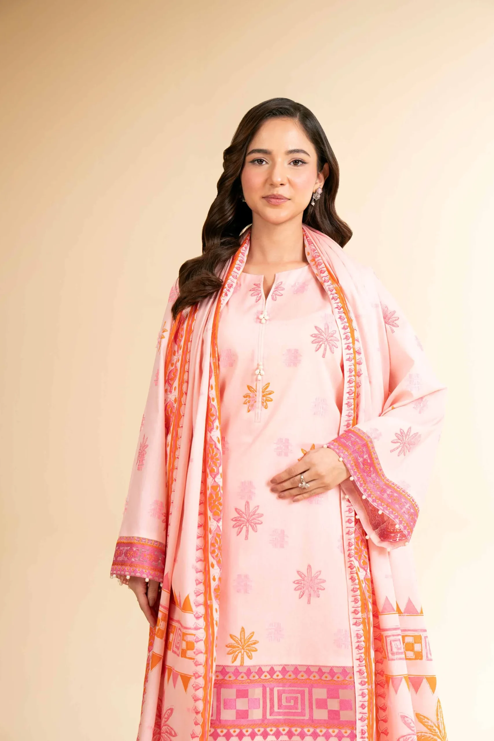 3 Piece - Digital Printed Embroidered Suit - 42501631