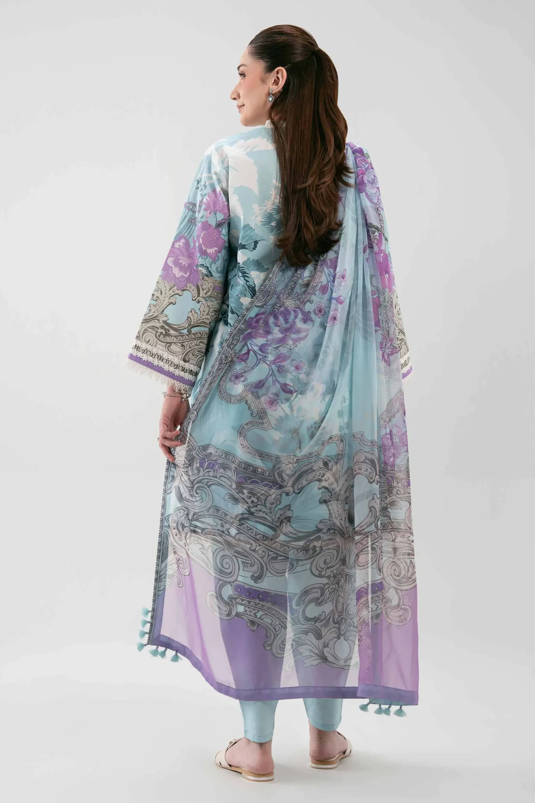 3 Piece - Digital Printed Embroidered Suit - 42601211