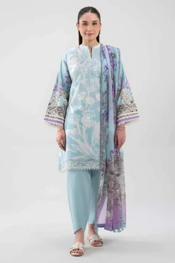 3 Piece - Digital Printed Embroidered Suit - 42601211