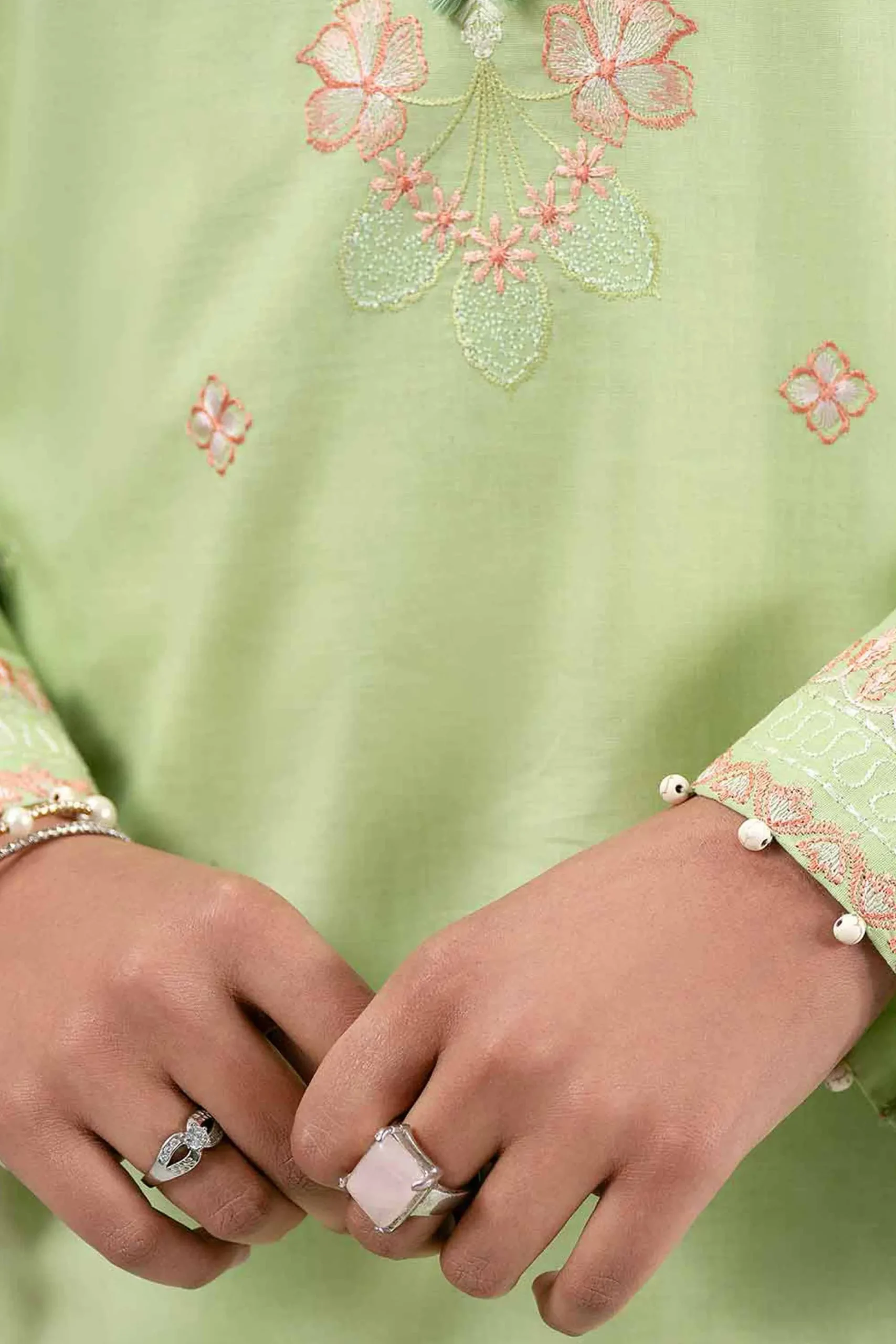 3 Piece - Digital Printed Embroidered Suit - 42601530