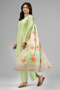 3 Piece - Digital Printed Embroidered Suit - 42601530
