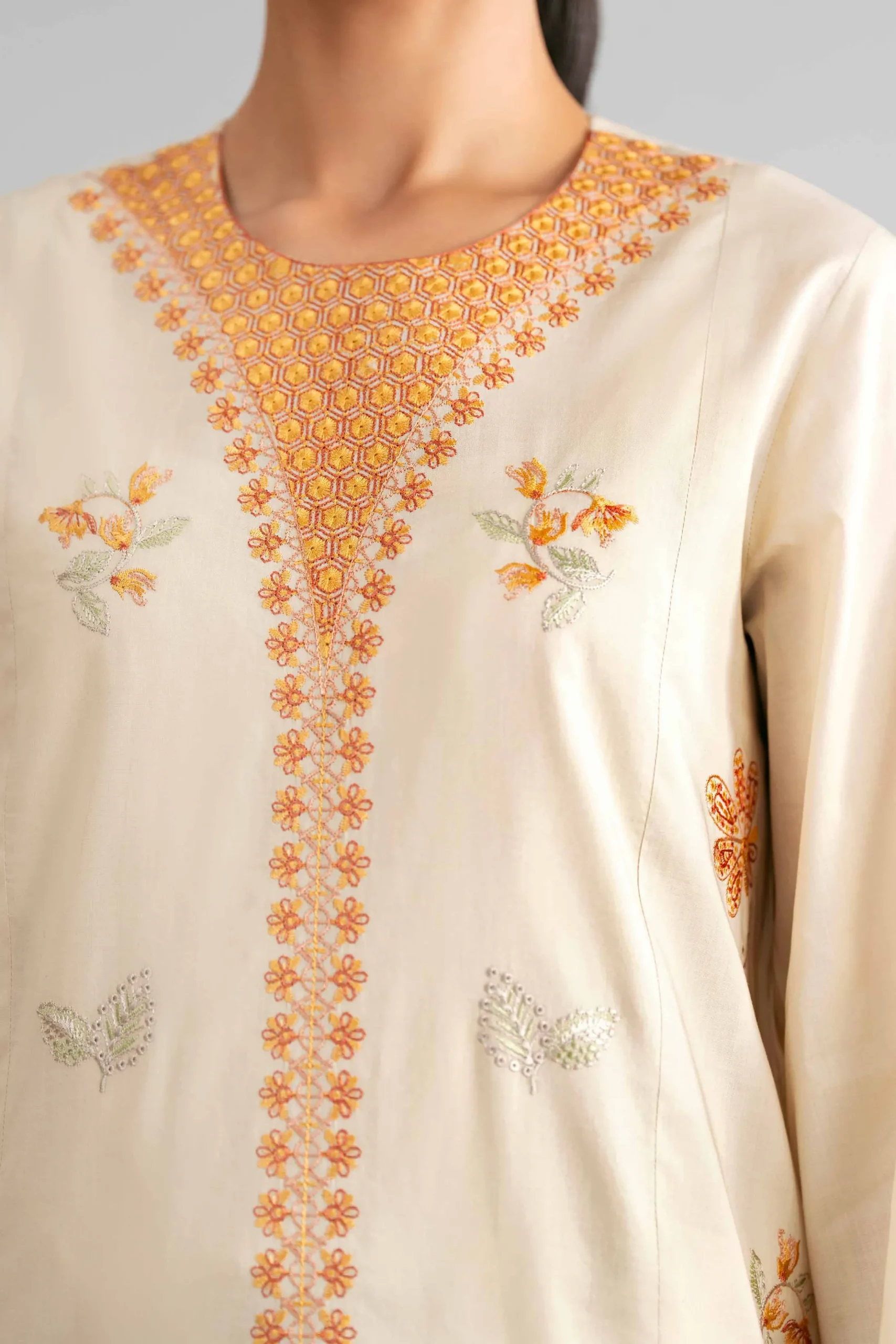 2 Piece - Digital Printed Embroidered Suit - 42601415