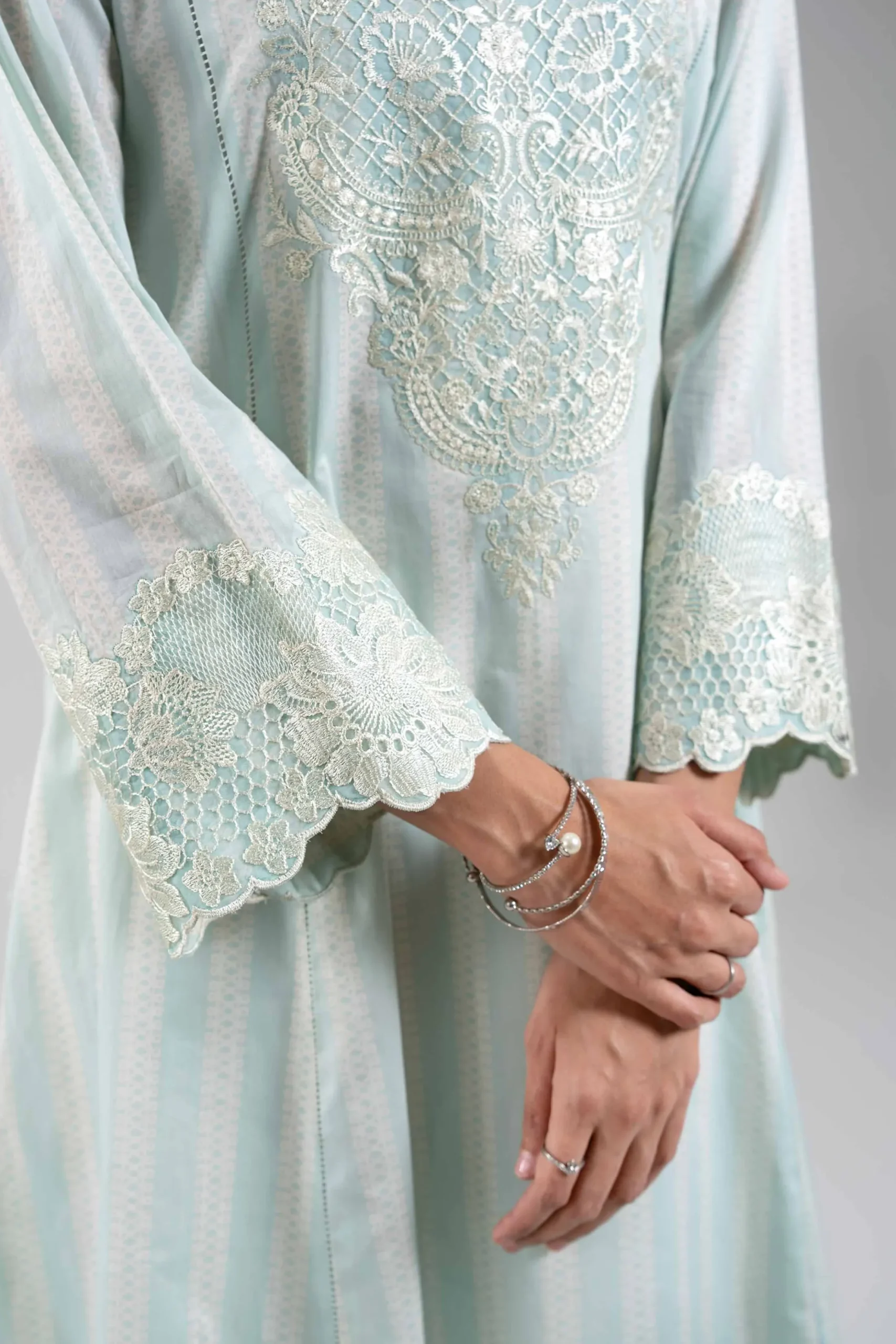 3 Piece - Digital Printed Embroidered Suit - 42601208