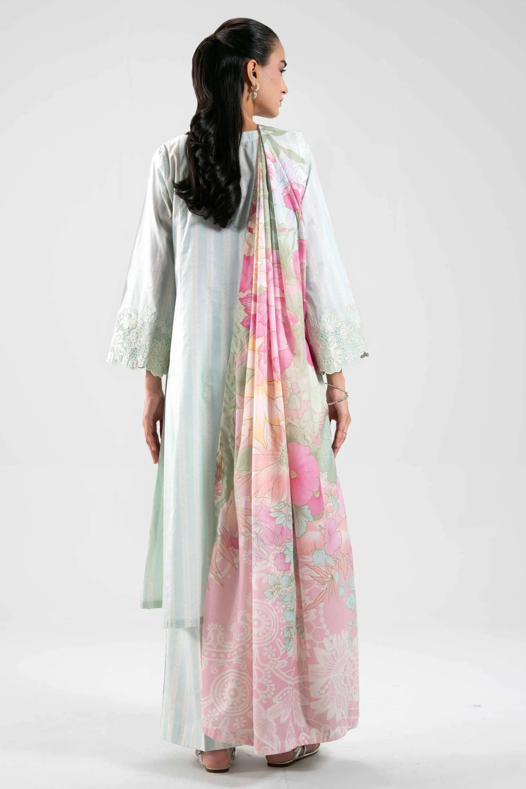 3 Piece - Digital Printed Embroidered Suit - 42601208