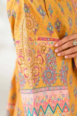 3 Piece - Digital Printed Embroidered Suit - 42502635