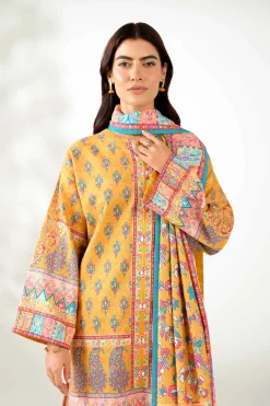 3 Piece - Digital Printed Embroidered Suit - 42502635