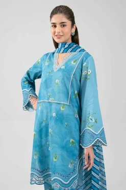 3 Piece - Digital Printed Embroidered Suit - 42601361