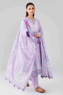 3 Piece - Digital Printed Embroidered Suit - 42601836