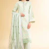3 Piece - Digital Printed Embroidered Suit - 42501629