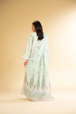 3 Piece - Digital Printed Embroidered Suit - 42501629