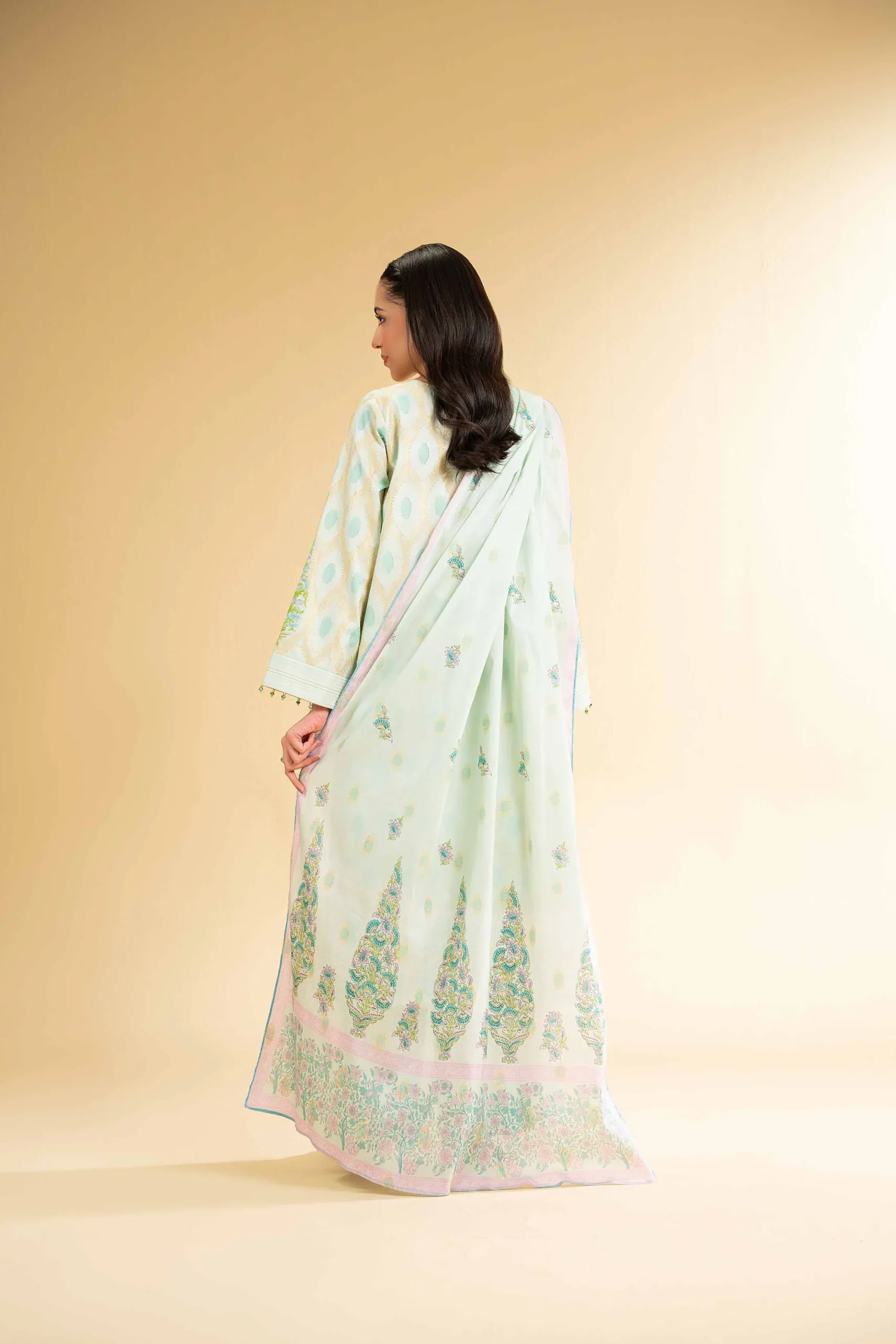 3 Piece - Digital Printed Embroidered Suit - 42501629