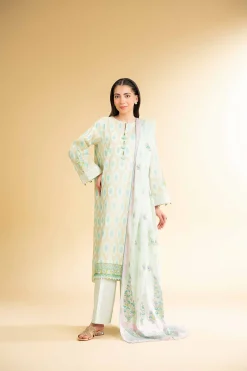 3 Piece - Digital Printed Embroidered Suit - 42501629