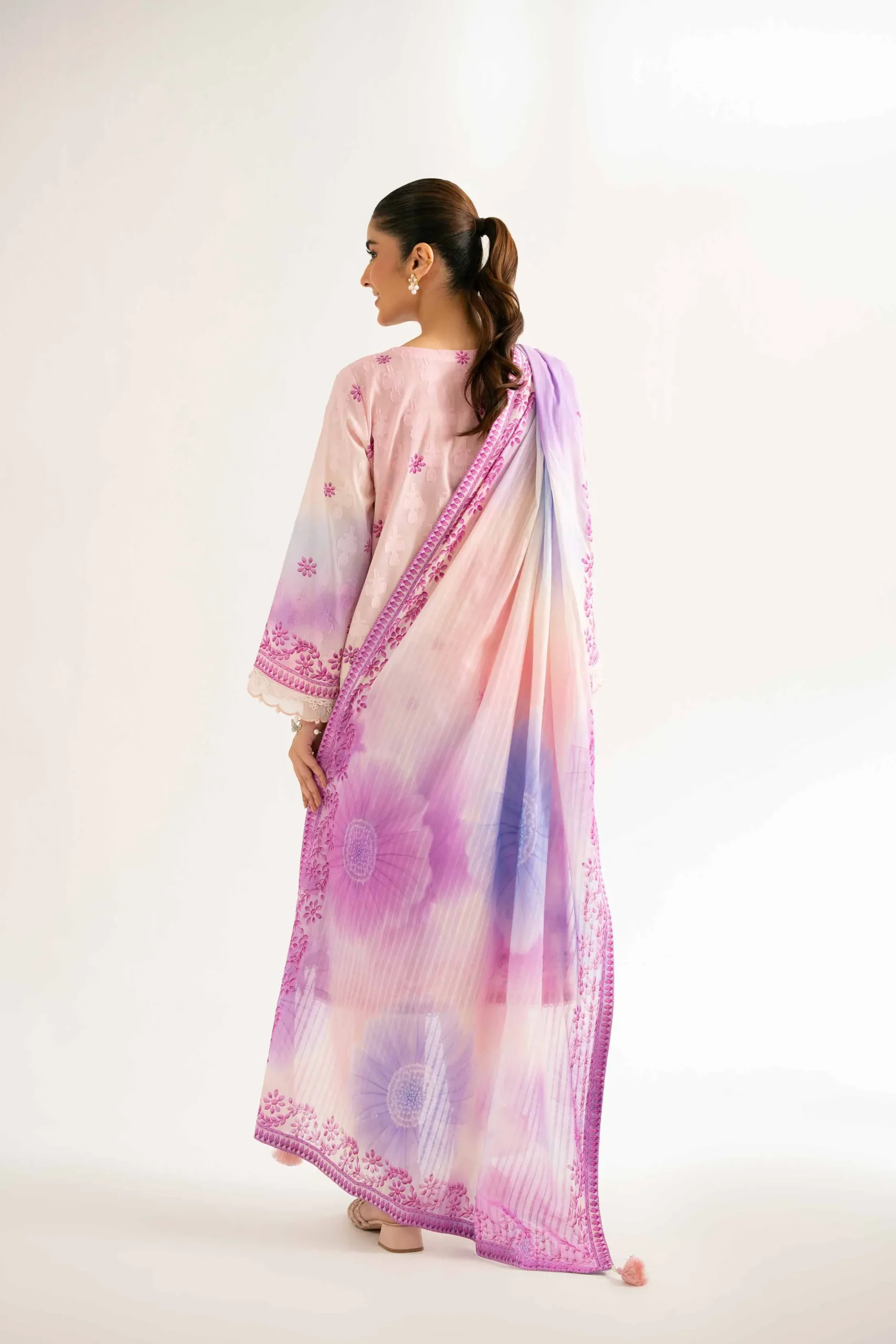 3 Piece - Digital Printed Embroidered Suit - 42502208