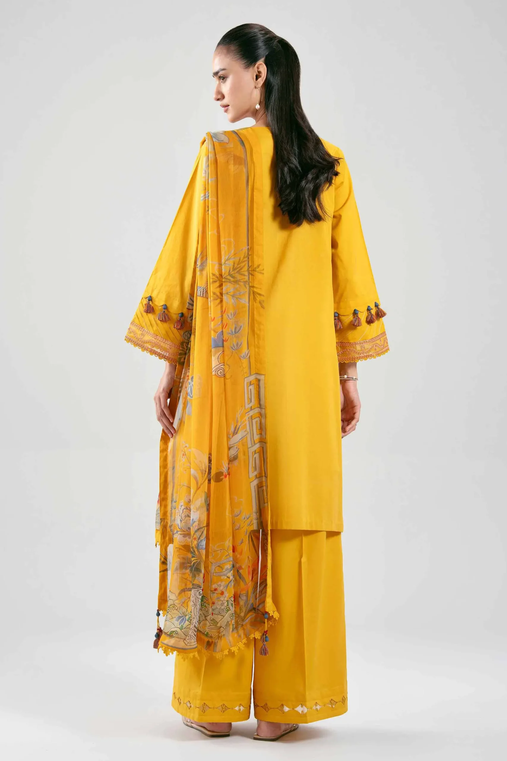 3 Piece - Digital Printed Embroidered Suit - 42601227