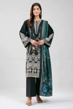 3 Piece - Digital Printed Embroidered Suit - 42601350