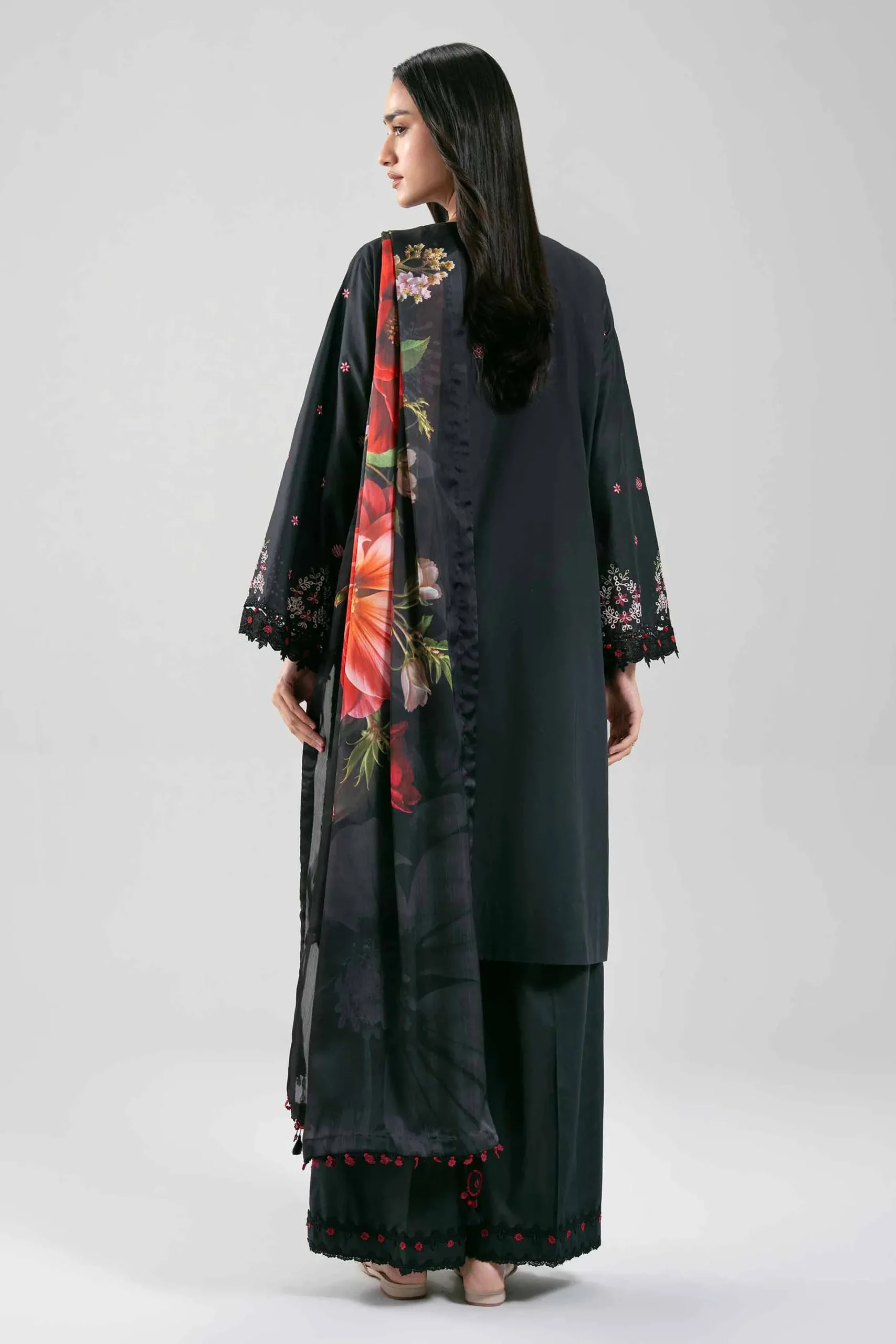 3 Piece - Digital Printed Embroidered Suit - 42601308