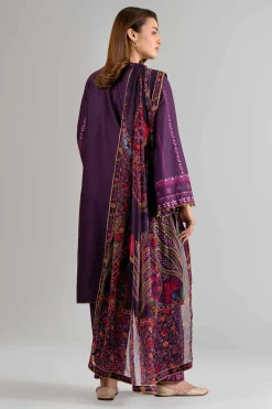 3 Piece - Digital Printed Embroidered Suit - 42601701